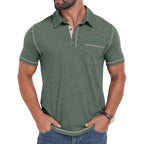 Sailwind Men'S Short Sleeve Polo Shirts Casual Summer Classic Collared Golf Shirt With Pocket