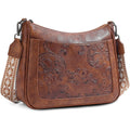 Crossbody Bags For Women,Vegan Leather Crossbody Purse With Adjustable Strap Embossed Flower Women'S Shoulder Handbags | Medium