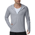 Roadbox Men'S Upf 50+ Uv Sun Protection Hoodie Jacket, Lightweight Full Zip Fishing Shirts For Hiking Running Workout