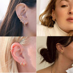 3 Pairs Small Huggie Hoop Earrings Set 14K Gold Hypoallergenic Lightweight Huggie Hoops Earrings for Women Girls