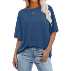 Anrabess Womens Tops Oversized T Shirts | Short Sleeve Crew Neck, Summer Basic Tee Shirt, Casual Loose Fit, Trendy Fashion Clothes, Going Out Outfits, Work & Travel