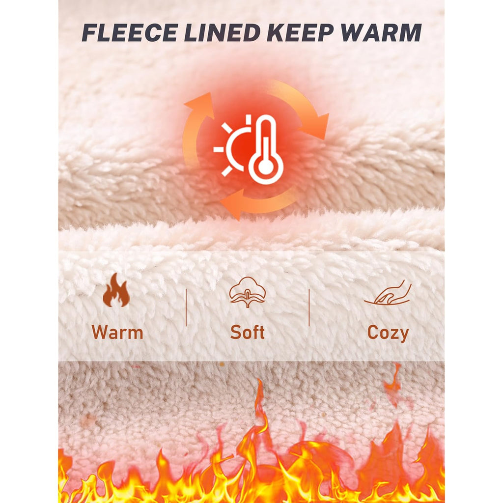 Mofiz Zip Up Hoodie Women Fleece Lined Zipper Up Hoodies Winter Coats Warm Casual Sweatshirts Jackets With Pocket