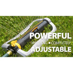 Melnor 65154Amz Xt Turbo Oscillating Sprinkler, Metal Base, 4,500 Sq. Ft., Quick Connect Bundle, 3-Way Adjustable, Black, Yellow