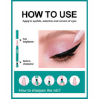 Erinde 4 Colors Eyeshadow Stick, Eye Brightener Stick, Shimmer Creamy Eye Shadow Makeup, Long Lasting Waterproof Glitter Highlighter Eye Liner Pencil Set
