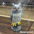 Solar Powered Garden Owl With Motion Detection, Rotating Head, Realistic Hoots And Silent Mode, Outdoor Statue And Sculpture, Owl Decoration For Home, Garden, Patio And Lawn