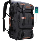 Witzman Travel Backpack For Men 40L Large Carry-On Airline Approved | Canvas 3 In 1 Duffle Luggage Bag Fits 16“ Laptop, Shoe Compartment, For Weekend Getaway, Overnight Trip