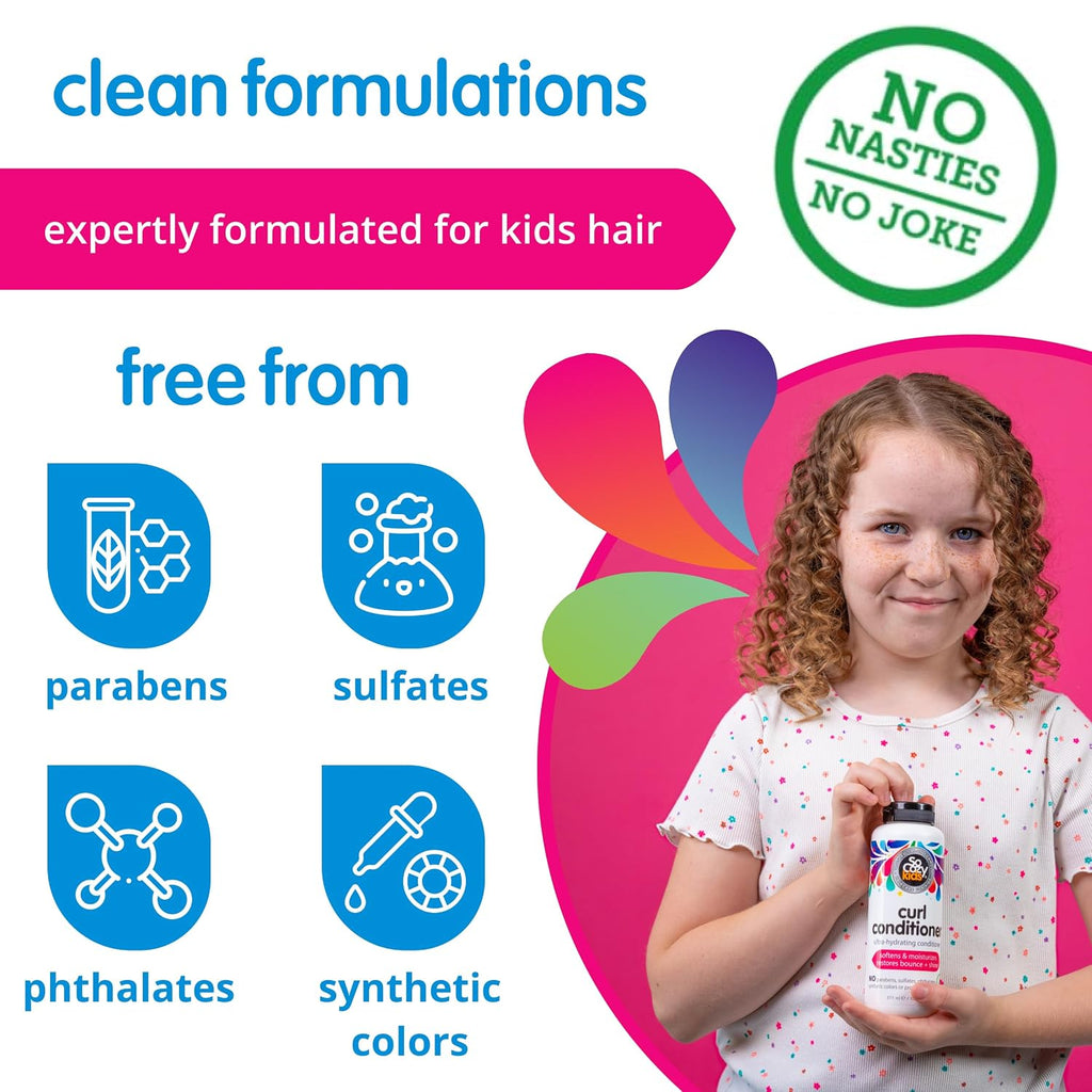 Socozy Curl Conditioner | For Kids Hair | Softens, Restores Bounce And Shine | No Parabens, Sulfates, Synthetic Colors Or Dyes, Sweet-Crème, 10.5 Fl Oz