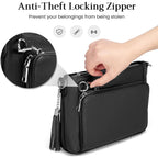 Befen Anti Theft Genuine Leather Crossbody Bags For Women Handbags And Shoulder Basg With Built In Wallet Rfid Leather Purse
