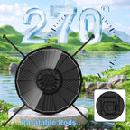 Yzert Solar Fountain With 2000Mah Battery, 3-Level Adjustable Water Height, Rotating Rods, Works In Shadow, 7 Nozzles, 2026 3.5W Glass Outdoor Fountain Pump For Bird Bath, Garden, Pond, Flower Pot