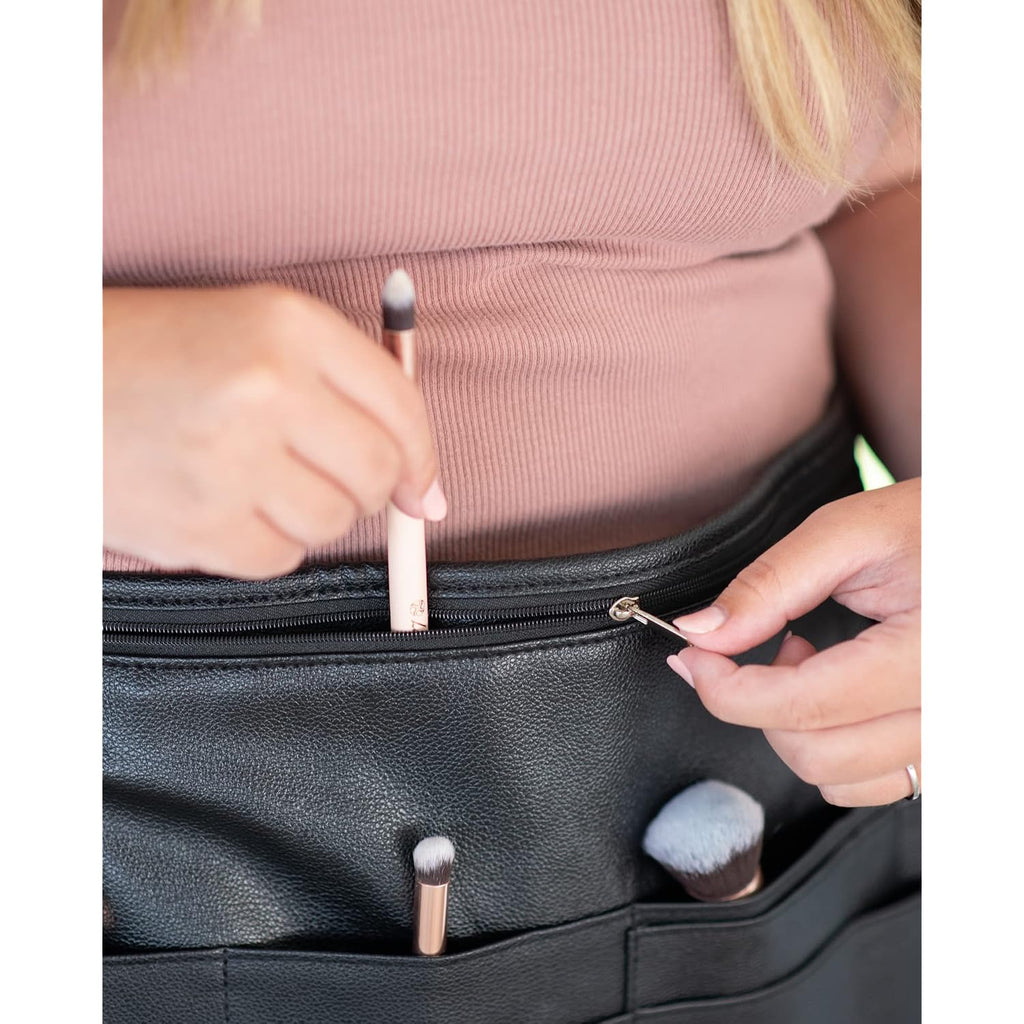 Framar Hipster Salon Hairstylist Waist Belt With Shears Pouch, Professional Hair Stylist & Makeup Brush Belt