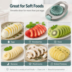 Egg Slicer For Boiled Eggs Strawberry Cutter With Stainless Steel Wire （Green）