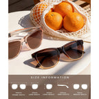 KALIYADI Womens-Sunglasses Polarized Sunglasses Womens: Retro Trendy Sun Glasses with UV400 Protection for Travel Driving