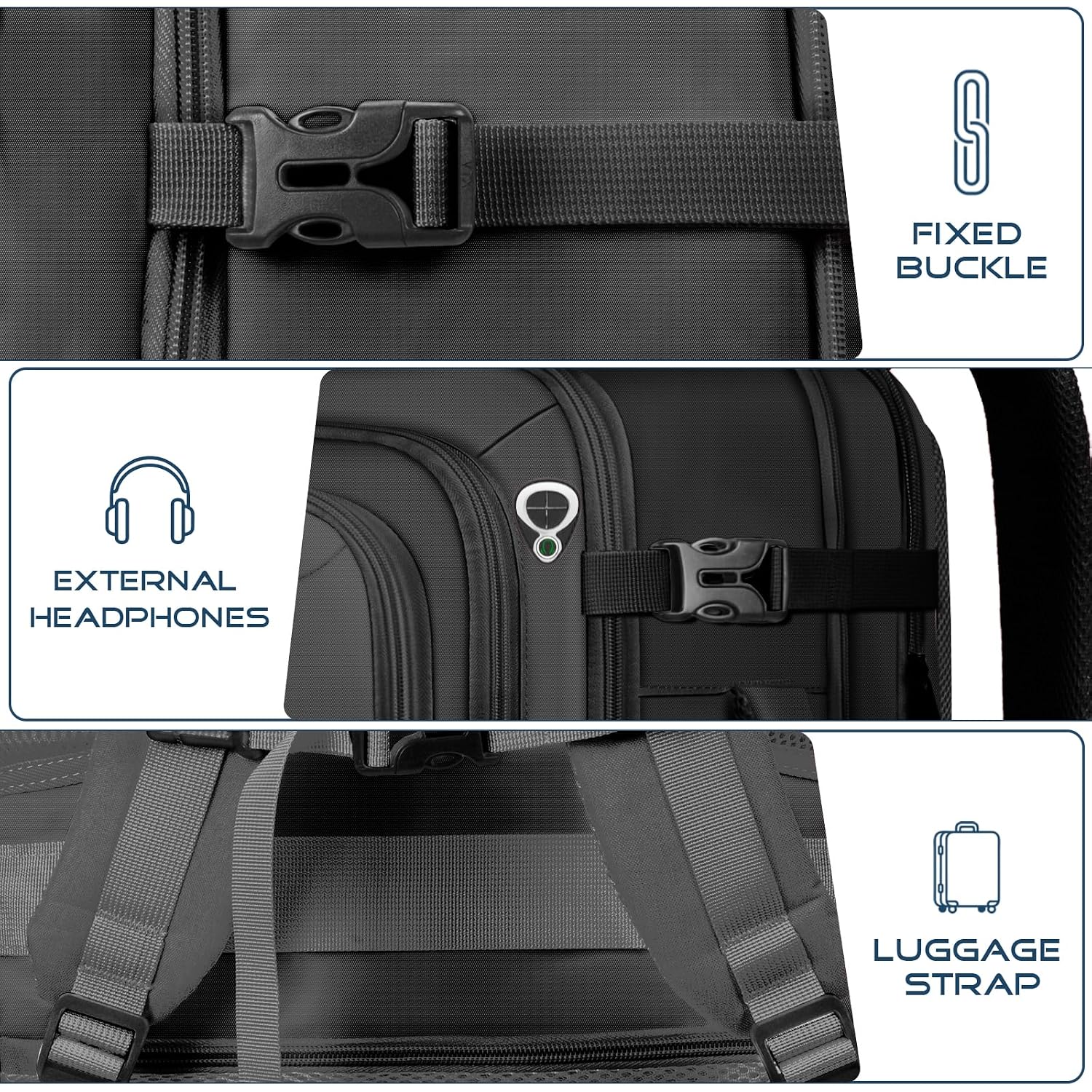 Travel Backpack, Expandable Carry On Backpack For Men, Tsa 17.3 Inch Laptop Bag Flight Approved, Lightweight Business Luggage Bag, Travel Gifts For Men Women, Black