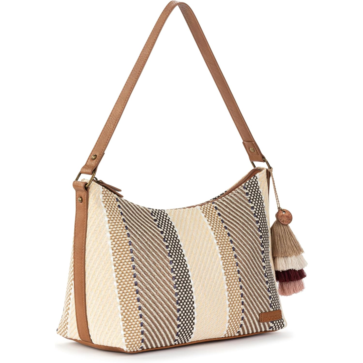 Sakroots Banyan Hobo – Shoulder Bag With Zipper Closure & Detachable Key Dangle. Lightweight Everyday Travel Hobo For Women