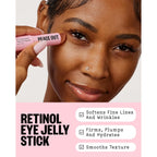 Peace Out Retinol Eye Jelly Stick, Hydrating Under Eye Treatment For Fine Lines & Wrinkles, With Encapsulated Retinol, Peptides & Squalane, Non-Irritating Formula (0.14 Oz)