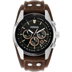 Fossil Men'S Watch, Coachman Quartz Stainless Steel And Chronograph Leather Watch For Men