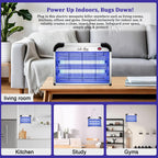 Lulu Home Electric Bug Zapper, Aluminium Indoor Mosquito Killer Insect Trap For Mosquito, Bug, Fly With Powerful 2800V Grid 25W Bulbs