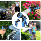 100 Ft Expandable Garden Hose - Kink Free Flexible Water Hose 100Ft With 10 Pattern Spray Nozzle, 3/4 Solid Brass Connectors, Retractable Latex Core - Lightweight Expanding Hose