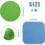 Luter 4Pcs Jar Opener, Rubber, Multi-Function Silicone Bottle Opener For Seniors With Weak Hands Lid Cap Gripper Pads Kitchen Coasters Gadgets(Light Blue, Green)