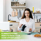 Trappify Hanging Fly Trap & Fruit Fly Traps For Indoors, Yellow, 2 Pack | Recycled Paper Stick With Ultra-Tacky Adhesive And Bait Cup, Hangs In Kitchens, Patios, Barns, Catches Flies And Gnats