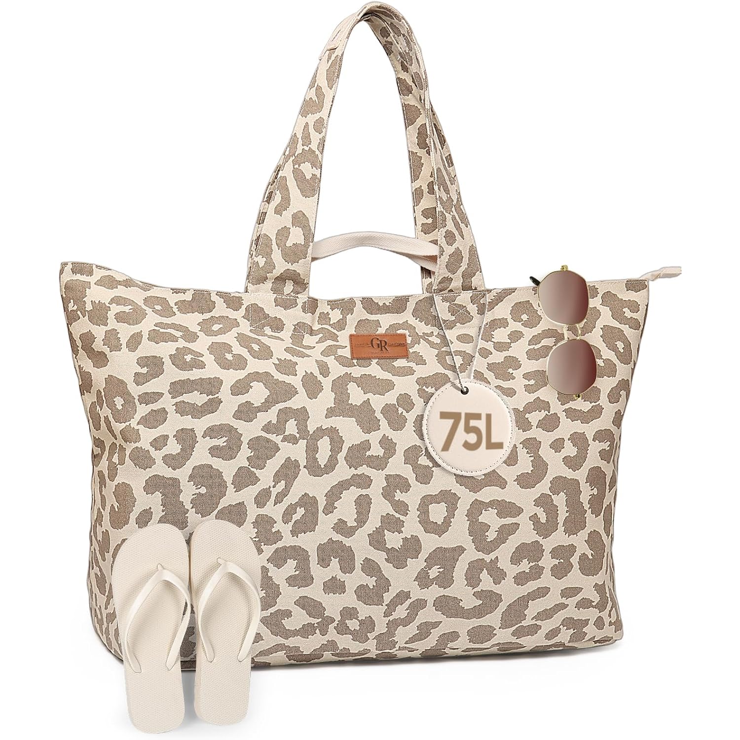 GLORIEROO Extra Large Beach Bag for Women - Sandproof Over-Size Carry On Beach Essentials Tote with 5 Pockets Gifts for Women