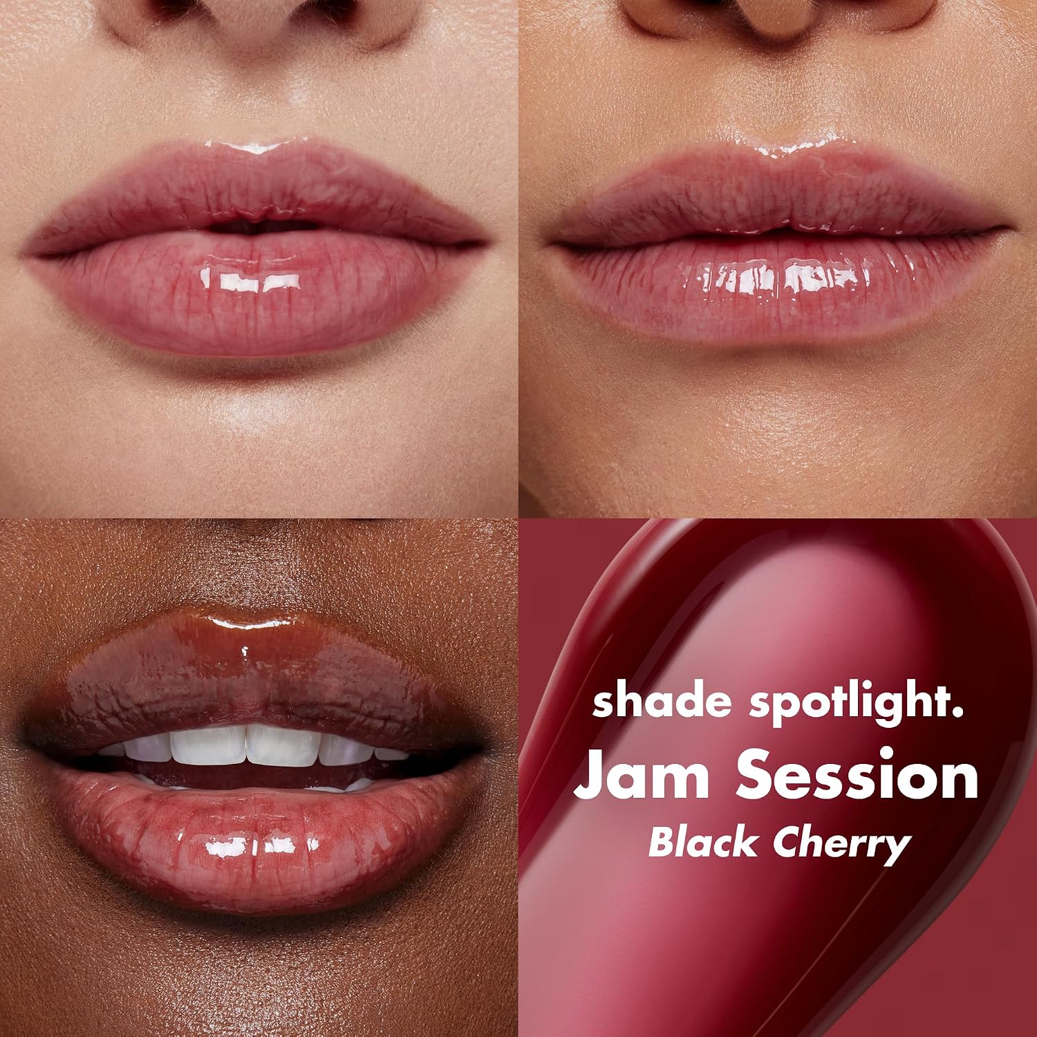 E.L.F. Glow Reviver Lip Oil, Nourishing Tinted Lip Oil For A High-Shine Finish, Infused With Jojoba Oil, Vegan & Cruelty-Free, Jam Session