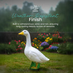 Union Products Goose Outdoor Lawn And Garden Statue, 23" Tall Animal Figurine For Patio, Balcony, Or Front Porch Decor, White