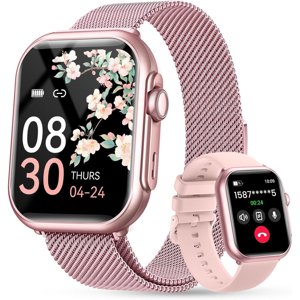 Smart Watch for Women Men Fitness: 1.85" Smart Watch with 30 Days+ Battery Life Make/Recive Call Heart Rate SpO2 Sleep Monitor 120+ Sport IP68 Waterproof Fitness Tracker Watch for iPhone Android