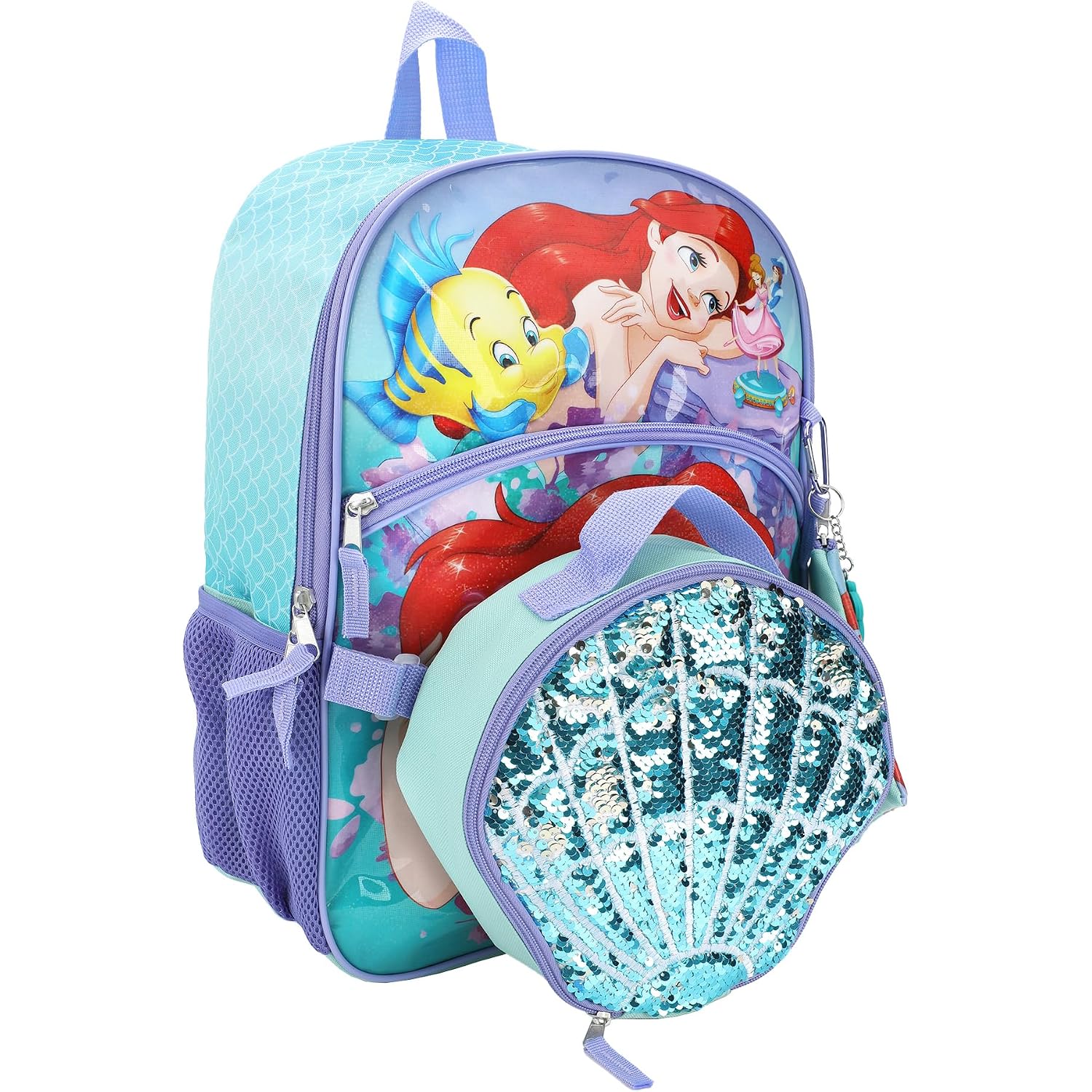 The Little Mermaid 16" 5-Piece Backpack And Lunchbox Set