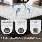 Twin Size Mattress, 12 Inch Twin Mattress In A Box, Cooling Matress With Memory Foam & Individual Pocket Springs For Pressure Relief & Spinal Alignment, Zoned Back Support & Motion Isolation