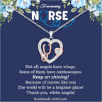 Nurses Week Gifts- Heart Stethoscope Necklace for Women,Doctor Nurse Gifts Appreciation Gifts Medical Student Christmas Gift for Women Her
