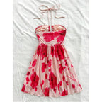 Soly Hux Women'S Tie Dye Cami Dress Halter Backless Sleeveless A Line Short Summer Dresses Sundress