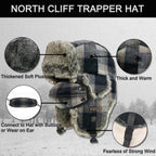 Unisex Winter Trapper Hat Cold Proof Keep Warm Hat with Ear Flaps for Hunting Skiing Trooper Winter Outdoor Activities