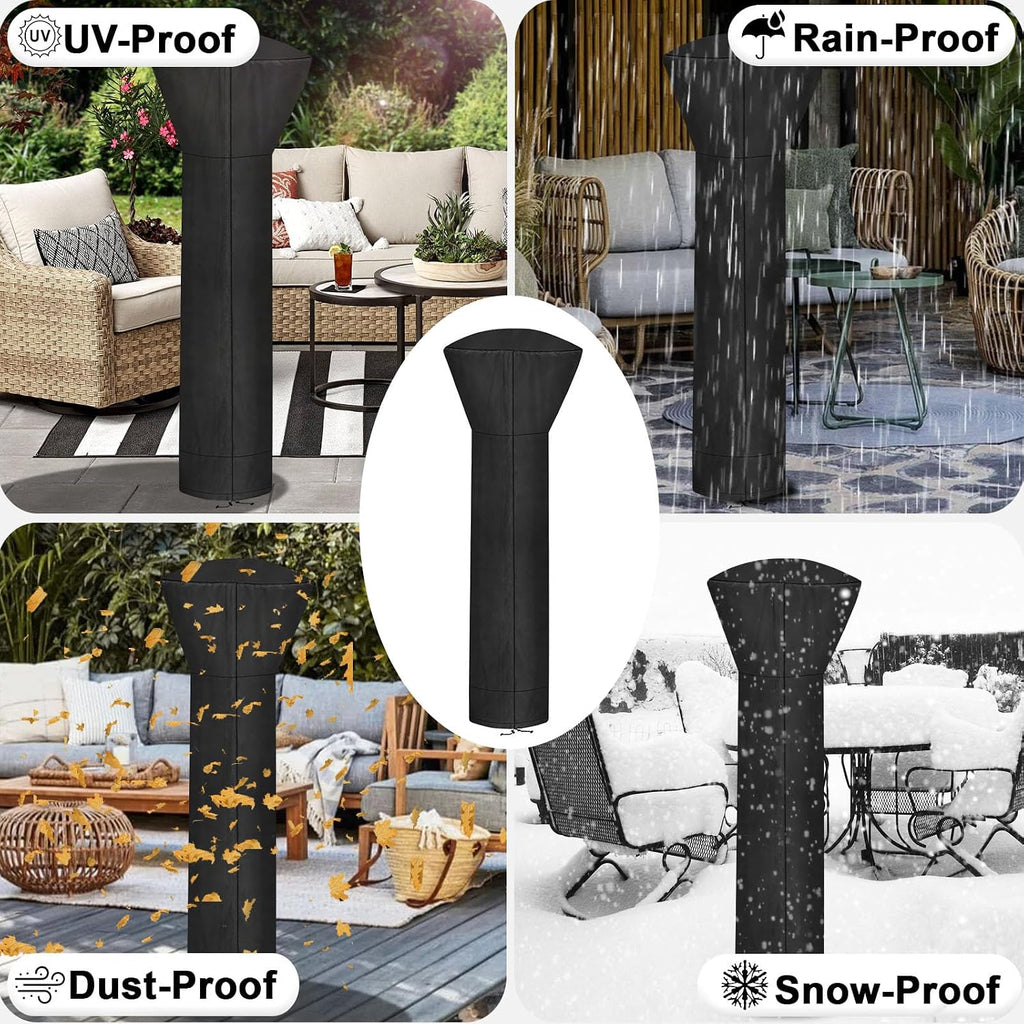 Waterproof Patio Heater Covers With Zipper And Storage Bag,