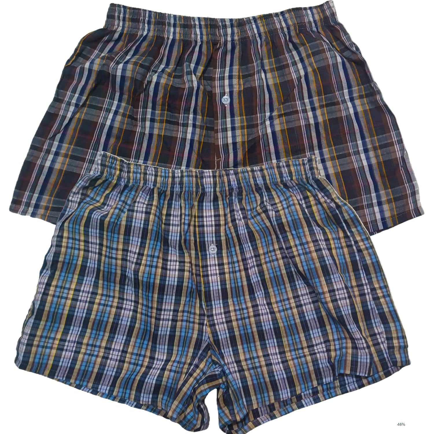Men'S Underwear Boxers 2-Pack, Cotton Woven Underwear, Shorts Assorted Colors Boxers For Men Random 2 Pcs/Set