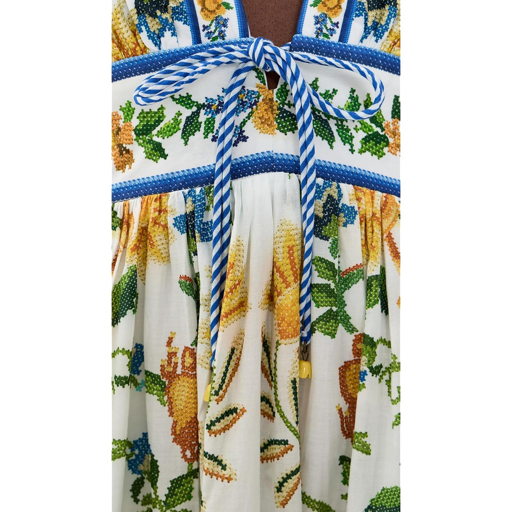 Farm Rio Women'S Emily Floral Tapestry Midi Dress