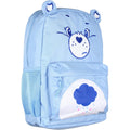 Mad Engine Care Bears Backpack Grumpy Bear Embroidered Face With Rain Cloud Belly Badge And 3D Ears Laptop School Travel Backpack