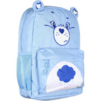 Mad Engine Care Bears Backpack Grumpy Bear Embroidered Face With Rain Cloud Belly Badge And 3D Ears Laptop School Travel Backpack