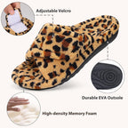 Women'S Orthopedic Slippers With Arch Support Adjustable Open Toe House Shoes For Plantar Fasciitis