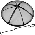 Fire Pit Spark Screen, Fire Pit Screen 36 Inch Round With Handle & Poker, Collapsible Heavy Duty Mesh Fire Pit Cover Fire Pit Lid For Outdoor/Patio/Backyard/Rv Camping/Beach