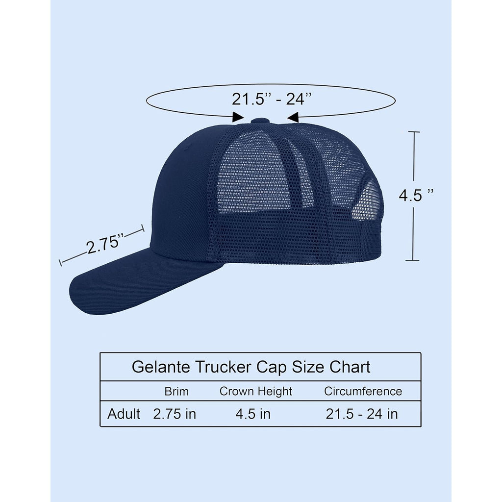 Gelante Mesh Trucker Hat Baseball Cap Structured Front Panel Wholesale LOT 12 Pack