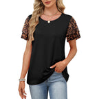 Wiholl Womens Summer Tops Trendy Ruffle Sleeve Shirts Casual Chiffon Blouses Beach Vacation Clothes