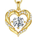 MOOSEA Mothers Day Gifts for Wife, 1-3 Carat Moissanite Heart Pendant Necklaces 925 Sterling Silver with Rhodium Plating Anniversary Birthday Gift for Women Eternity Jewelry Mothers Day Gifts