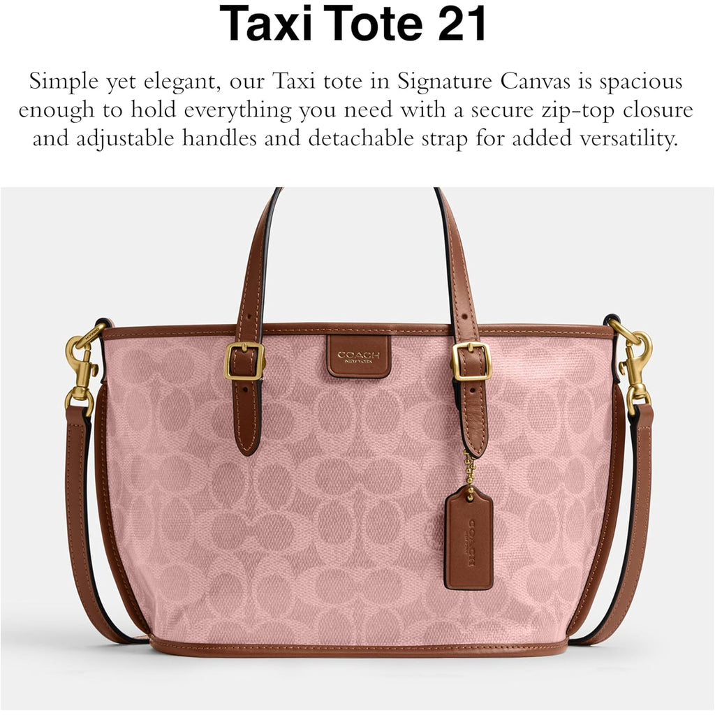 Signature Coated Canvas Taxi Tote 21