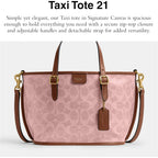 Signature Coated Canvas Taxi Tote 21