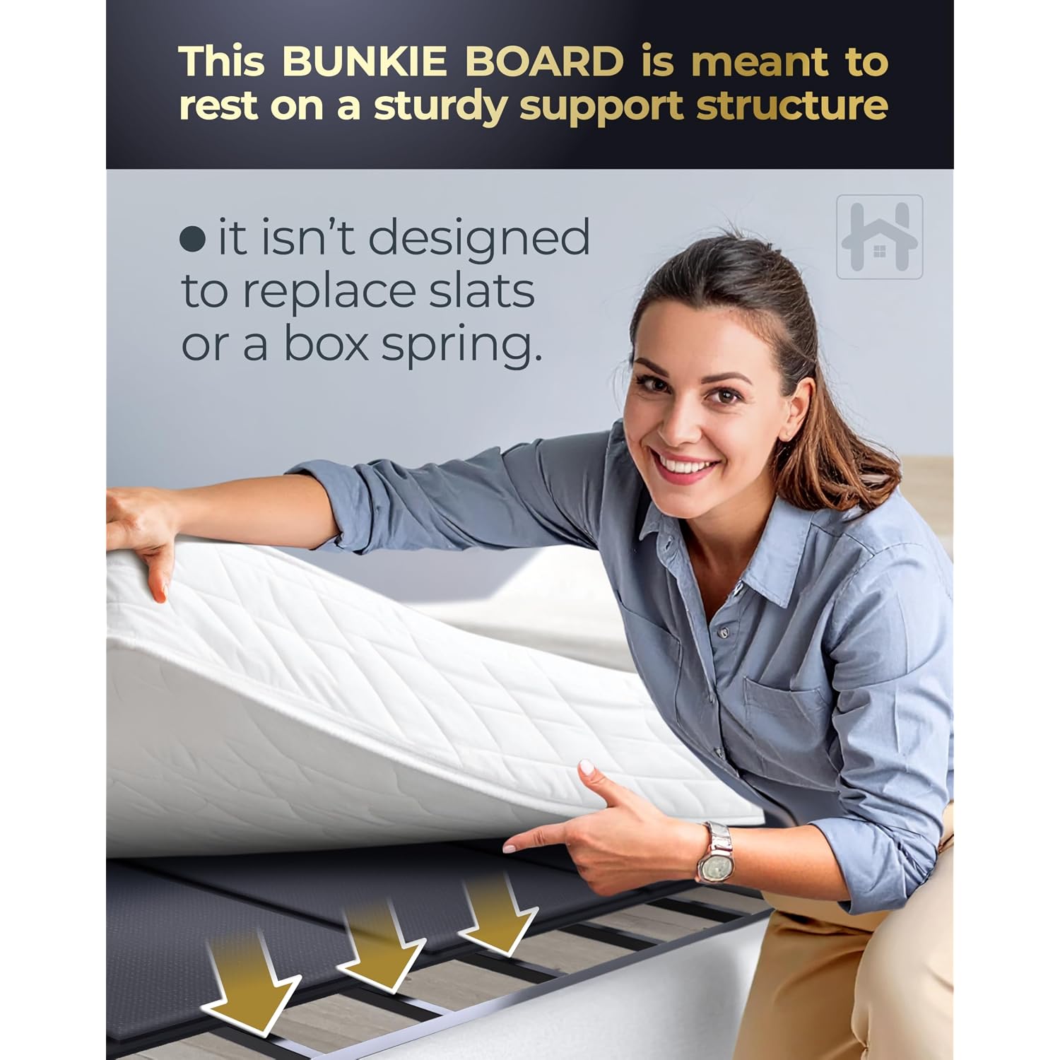 Premium 10Mm Queen Size Bunkie Board (60" X 80") – Slim Low-Profile Mattress Support – Quiet, Moisture-Resistant, Lightweight Bed Board For Platform & Slatted Frames