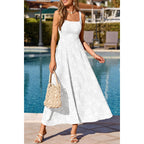 Prettygarden Womens Summer Dresses 2026 Casual Sleeveless Square Neck Formal Wedding Guest Beach Vacation Boho Maxi Dress