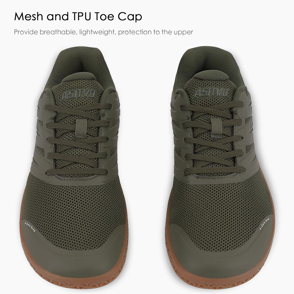 Asitvo Wide Men'S Barefoot Zero Drop Sole Minimalist Width Toe Box Walking Shoes Sneakers Tpu Toe No-Sew Upper