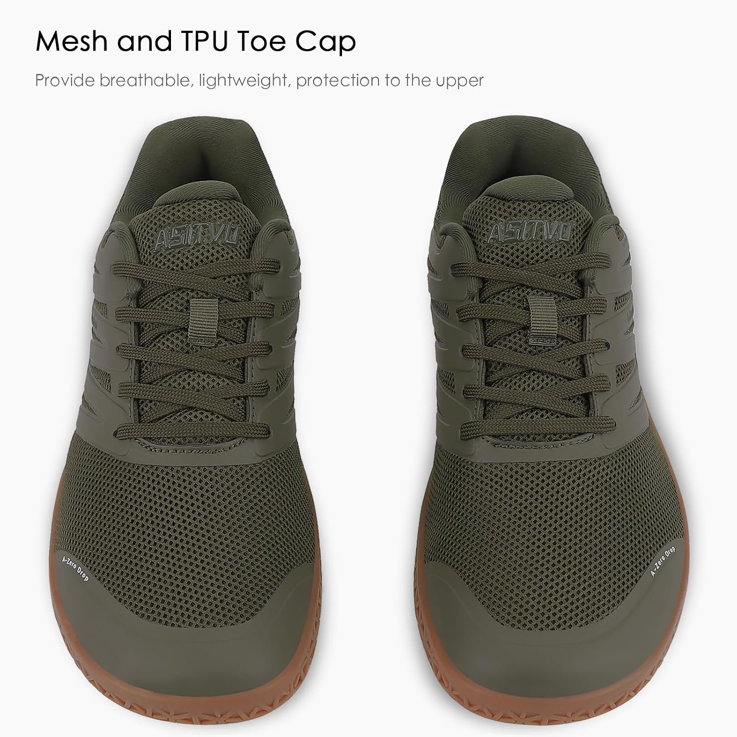 Asitvo Wide Men'S Barefoot Zero Drop Sole Minimalist Width Toe Box Walking Shoes Sneakers Tpu Toe No-Sew Upper