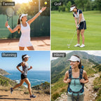 Sports Sun Visor with Reflective Brim for Men Women, Lightweight Soft Quick-Dry Visor Hat, Packable Tennis Golf Running Visor